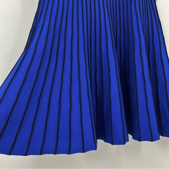 C’est Nous By Shoshanna Black/Blue Striped Knit Fit & Flare Dress 1X - Picture 5 of 7